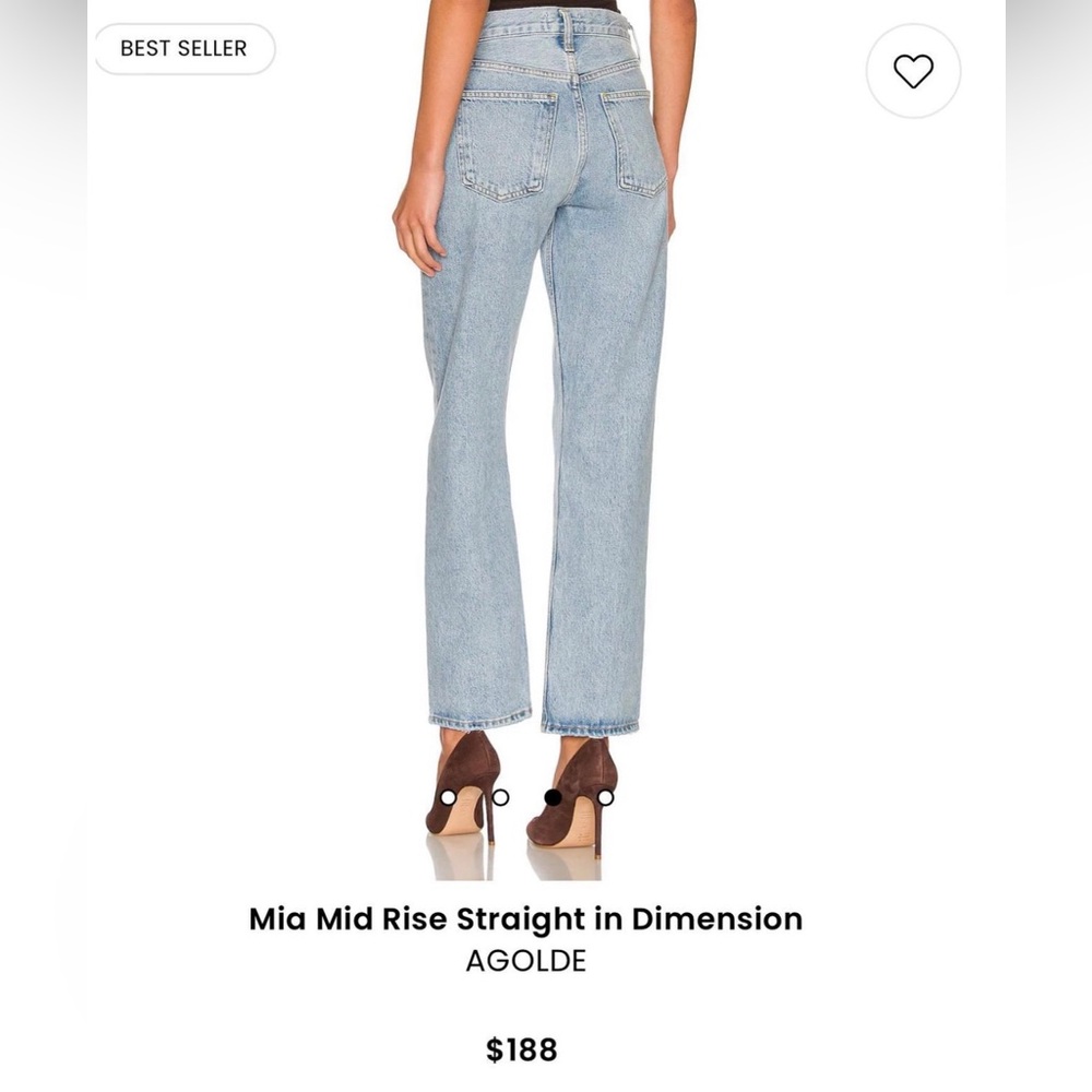NEW with tags Agolde Mia Mid Rise straight